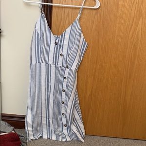 blue and white pin strip dress!